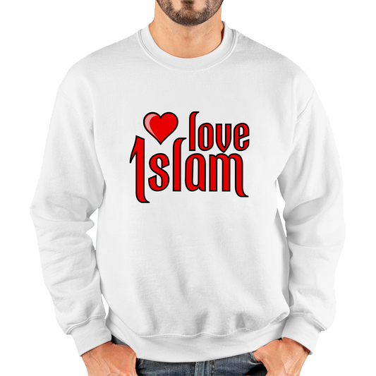 Love Islam Heart Spiritual Islamic Religious Muslims Religion Unisex Sweatshirt