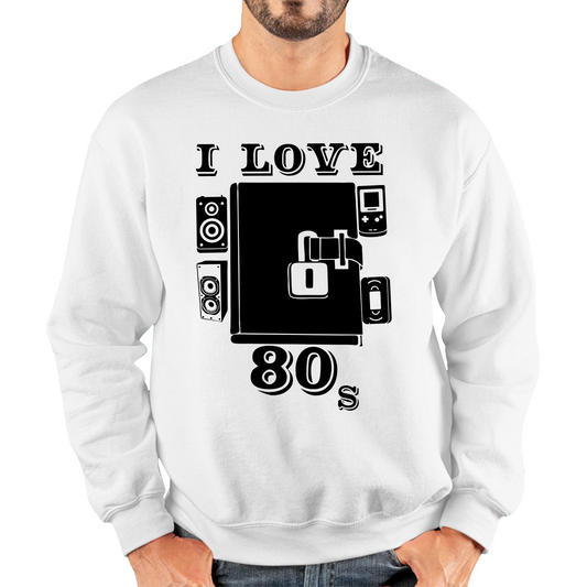 I Love 80s Dairy Old Music Sweatshirt