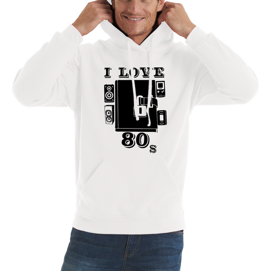 I Love 80s Dairy Old Music Hoodie