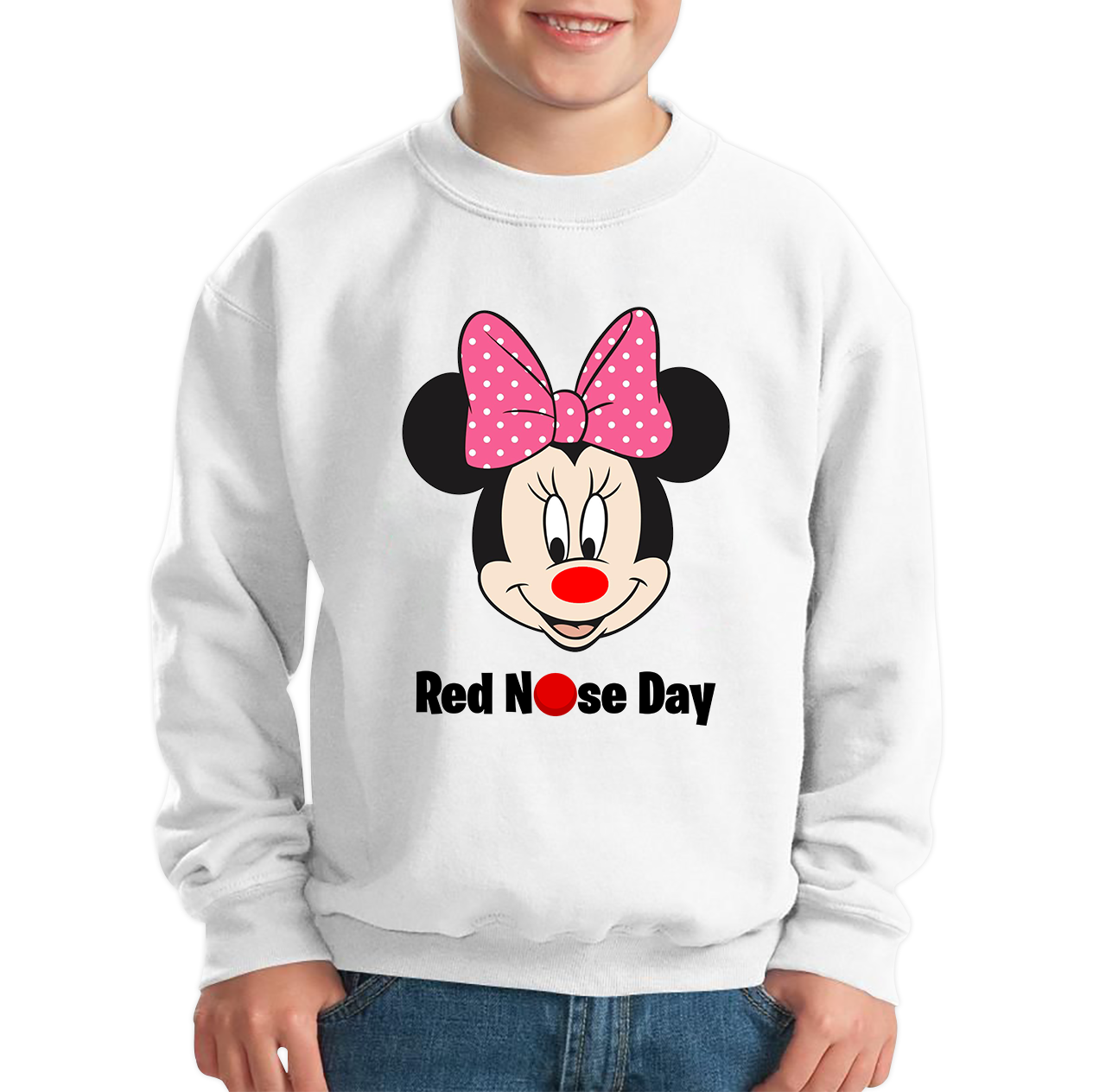 Minnie Mouse Red Nose Day Sweatshirt