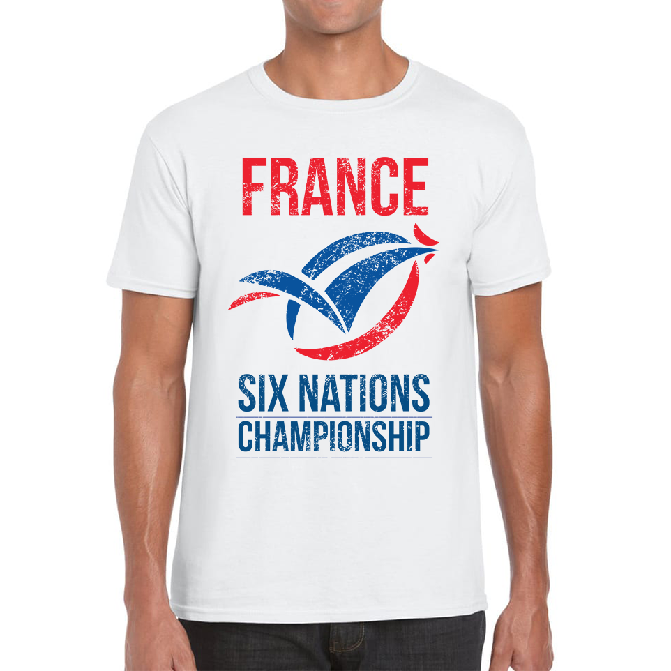 France Flag Logo Rugby Cup European Support World Six Nations Championship Mens Tee Top