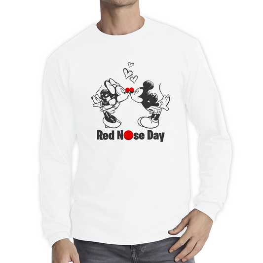 Disney Mickey And Minnie Mouse Red Nose Day T shirt