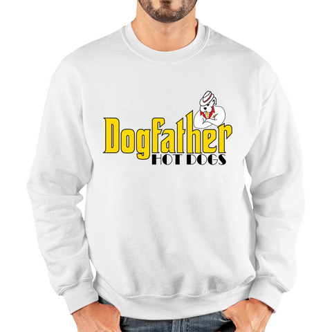 Dogfather Hot Dog Funny Father's Day Funny Hotdog, Hotdog Lover Unisex Sweatshirt