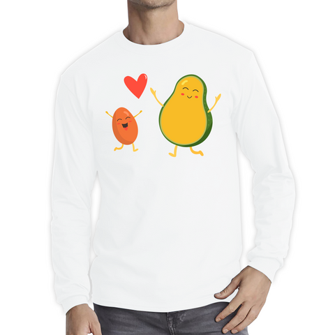 Bean & Avocado Funny Friendship Shirt Best friends Love Birthday Gift Long Sleeve T Shirt