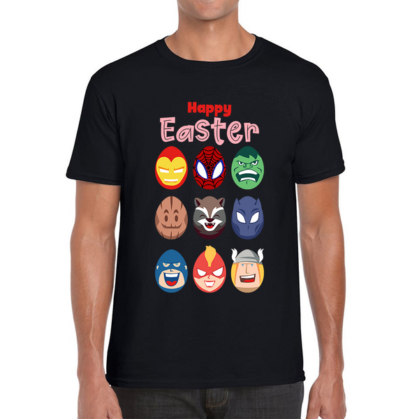 Happy Easter Marvel Avengers Characters Face Avengers Characters Easter Day Happy Easter Cute Superhero Mens Tee Top