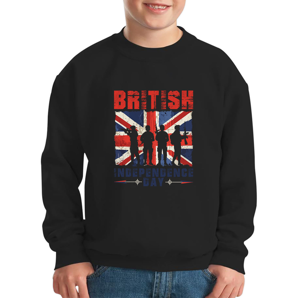 British Independence Day UK Flag 1st Of May Independence Day British Country Love Patriotism Great Britain Kids Jumper