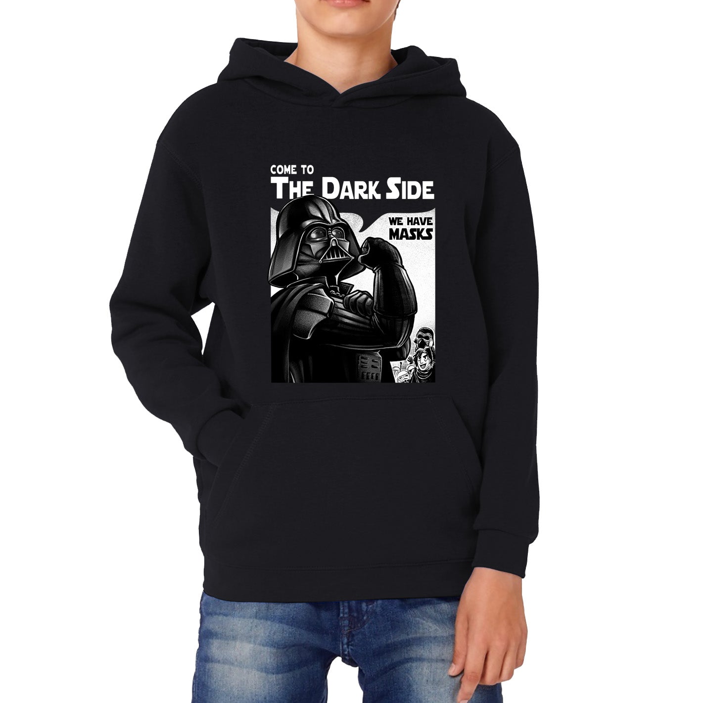 Star Wars Darth Vader Come To The Dark Side We Have Masks Star Wars Day Darth Vader 46th Anniversary Kids Hoodie