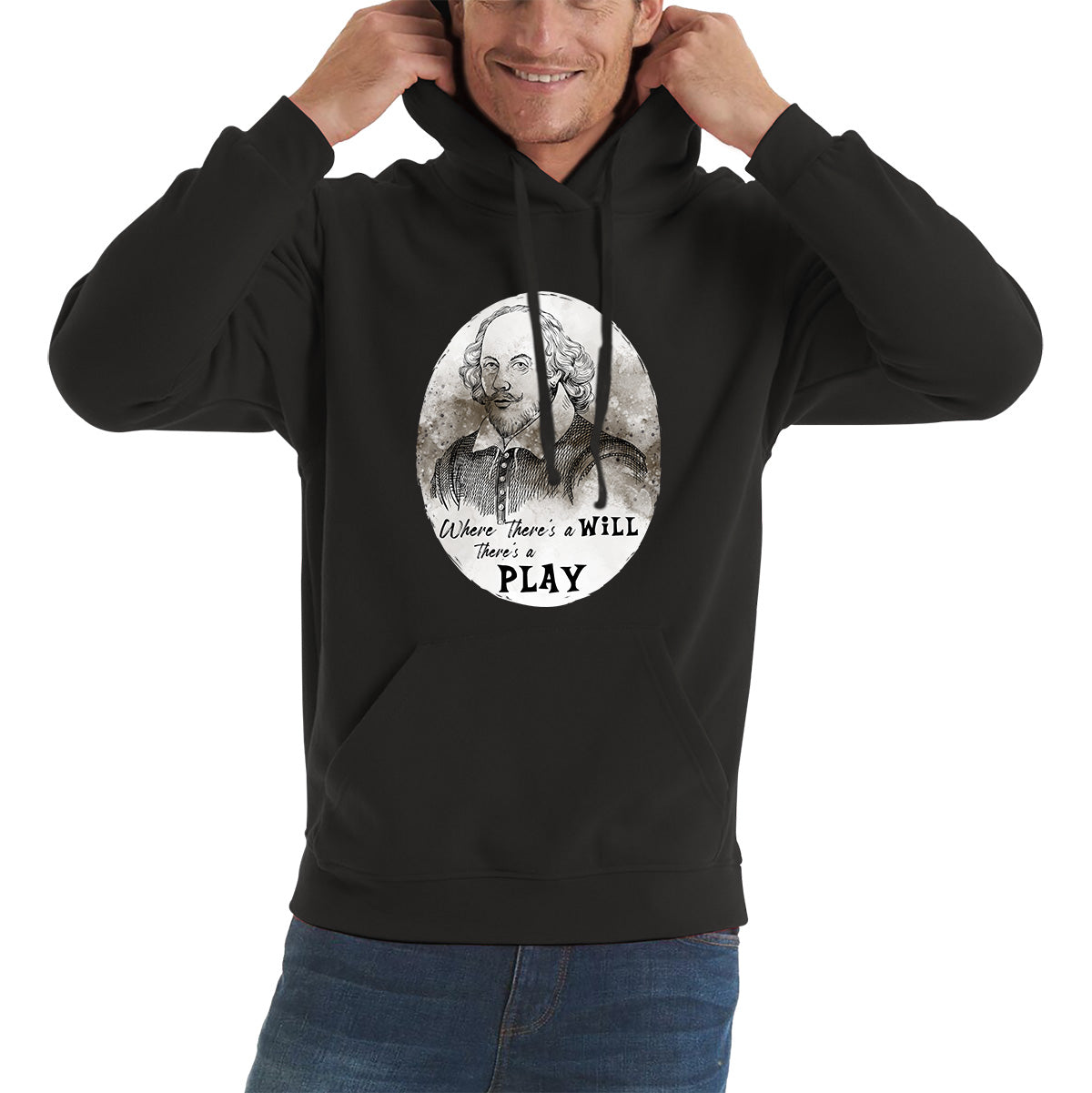 Shakespeare Shades Where There’s A Will There’s A Play National William Shakespeare Day Unisex Hoodie