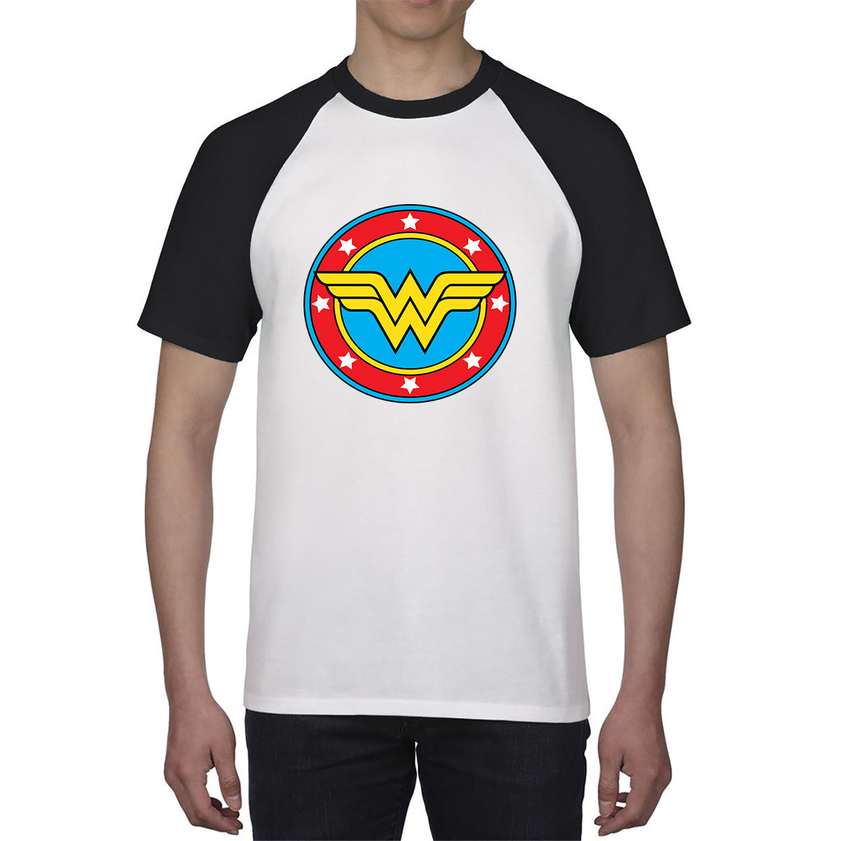 Wonder Woman Shield Logo Superhero Wonder Girl Comic Book Character Super Woman Baseball T Shirt