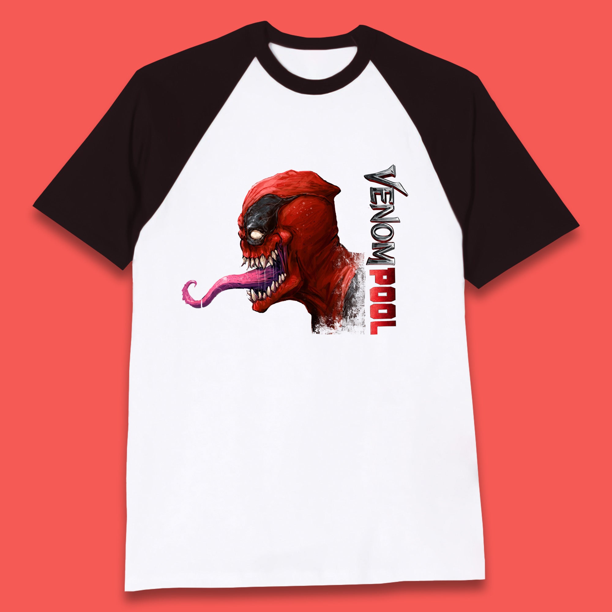 Venompool Marvel Contest Of Champion Venom-Pool Marvel Comics Superhero Deadpool Marvel Universe Character Baseball T Shirt