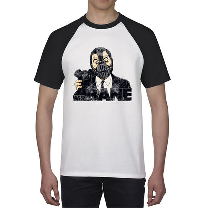 Mr. Bean With Teddy Spoof Mr. Bane Osito Supervillain Metahuman The Man Who Broke The Bat Comic Book Character Baseball T Shirt