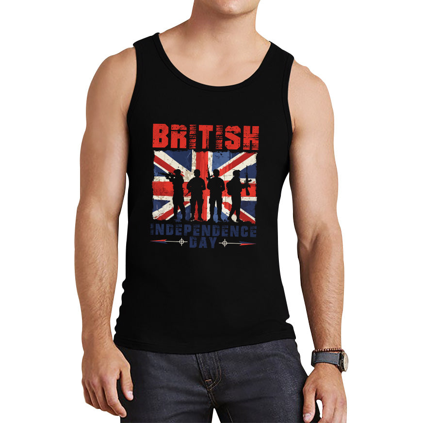 British Independence Day UK Flag 1st Of May Independence Day British Country Love Patriotism Great Britain Tank Top