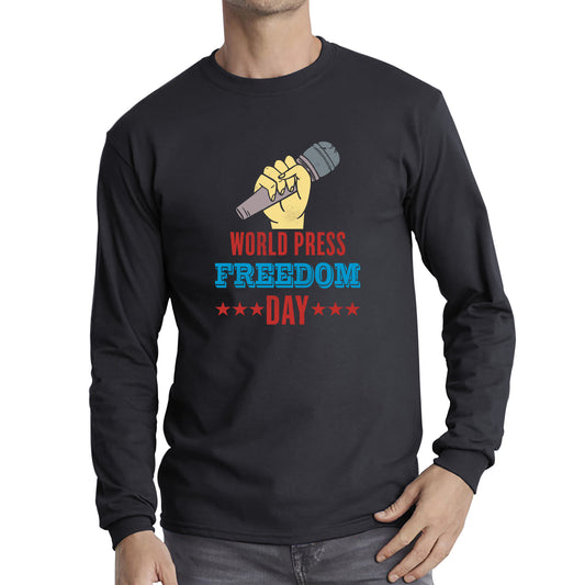 World Press Freedom Day Tribute To Journalism Journalists Human Rights Press Day Long Sleeve T Shirt