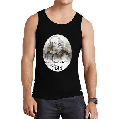 Shakespeare Shades Where There’s A Will There’s A Play National William Shakespeare Day Tank Top