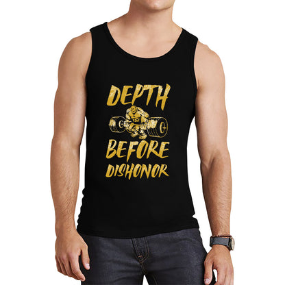 Depth Before Dishonour Bodybuilding Squat Gym Workout Power Lifting Tank Top