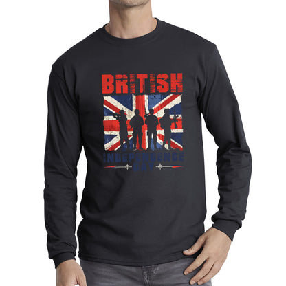British Independence Day UK Flag 1st Of May Independence Day British Country Love Patriotism Great Britain Long Sleeve T Shirt