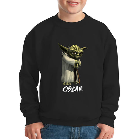 Personalized Yoda May The 4th Be With You Green Humanoid Alien Star Wars Day Disney Star Wars 46th Anniversary Kids Jumper