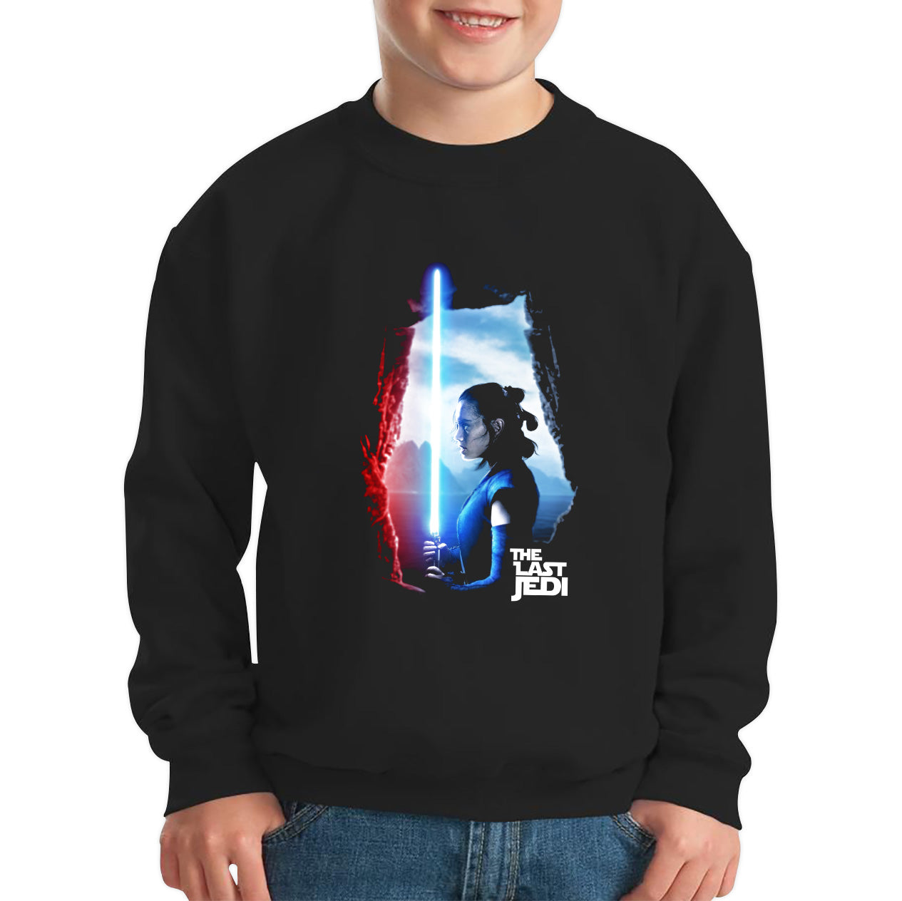 The Last Jedi Star Wars Rey Lightsaber Rey Skywalker Disney Star Wars Day 46th Anniversary Female Jedi Master Kids Jumper
