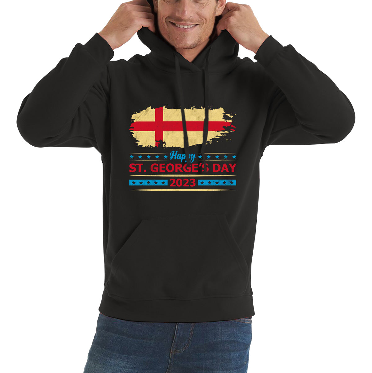 Happy St George's Day 2023 Saint George Cross England Flag Religious Warriors St George Day Unisex Hoodie