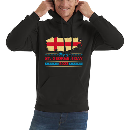 Happy St George's Day 2023 Saint George Cross England Flag Religious Warriors St George Day Unisex Hoodie