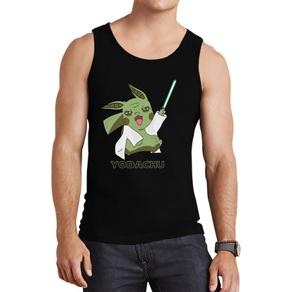 Yodachu Anime Lightsaber Movie Nintendo Parody Pikachu Pokémon Stars Wars Video Game Yoda Star Wars 46th Anniversary Tank Top