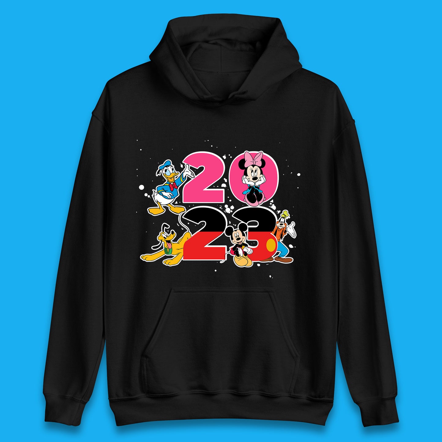 Disney Trip 2023 Disney Club Mickey Mouse Minnie Mouse Donald Duck Pluto Goofy Cartoon Characters Disney Vacation Unisex Hoodie