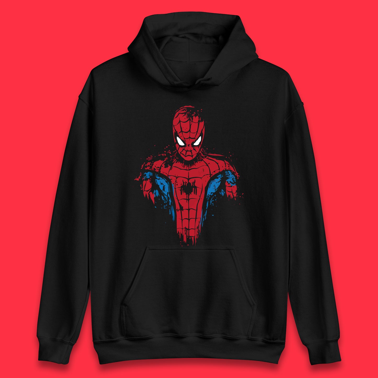 Spider-Man Distressed Portrait Marvel Comics Character Superhero Marvel Avengers Spiderman Unisex Hoodie