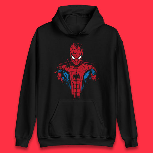Spider-Man Distressed Portrait Marvel Comics Character Superhero Marvel Avengers Spiderman Unisex Hoodie