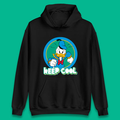 Keep Cool Donald Duck Animated Cartoon Character Angry Duck Disneyland Trip Disney Vacations Unisex Hoodie