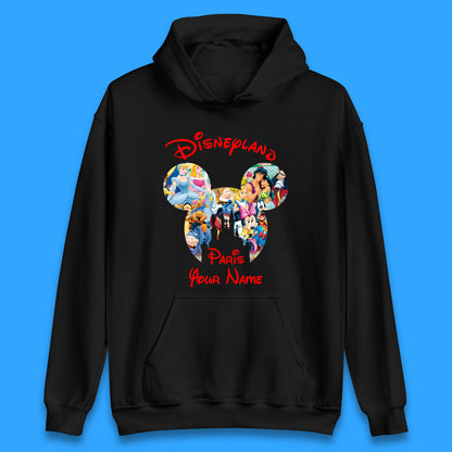 Personalised Disney Land Paris Mickey Minnie Mouse All Disney Characters Cartoons Magical Kingdom Disney Castle Disneyland Vacation Trip Unisex Hoodie