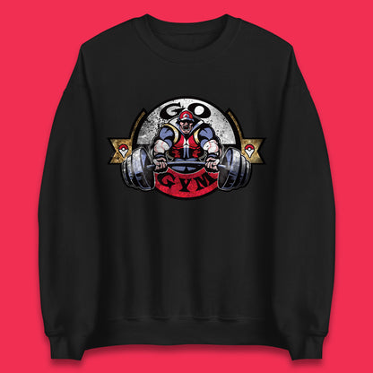 Pokémon Go Gym Funny Pokémon Gym Trainer Gamer Nerd Parody Gym Training Bodybuilding Workout Unisex Sweatshirt