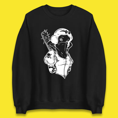 Not So Snow White Twisted Rock Parody Disney Princess Gangster Skull Tattoo Punk Princess Tattooed Emo Alice In A Jack Unisex Sweatshirt