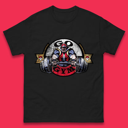 Pokémon Go Gym Funny Pokémon Gym Trainer Gamer Nerd Parody Gym Training Bodybuilding Workout Mens Tee Top