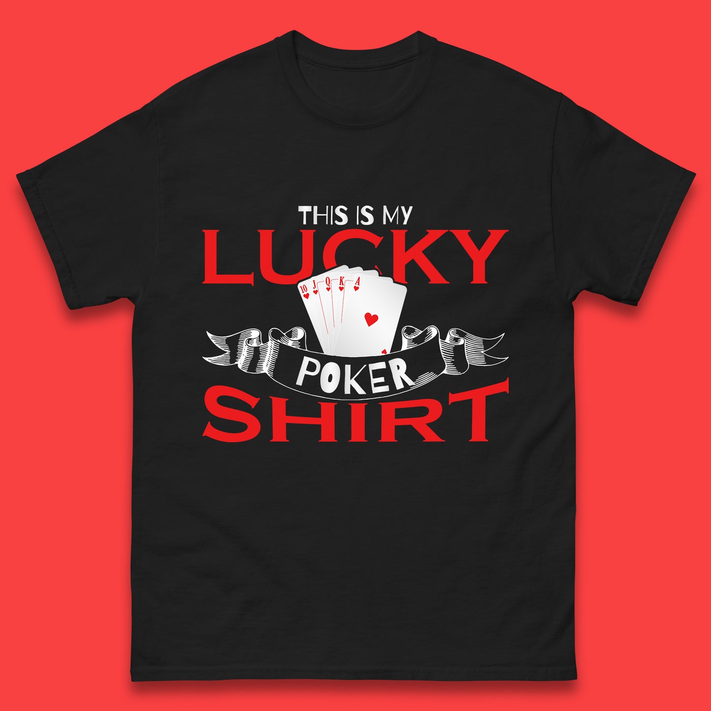 This Is My Lucky poker Shirt Poker Card Player Poker Game Gambling Gambler  Mens Tee Top