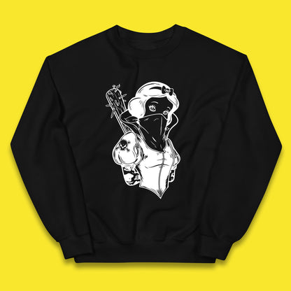 Not So Snow White Twisted Rock Parody Disney Princess Gangster Skull Tattoo Punk Princess Tattooed Emo Alice In A Jack Kids Jumper