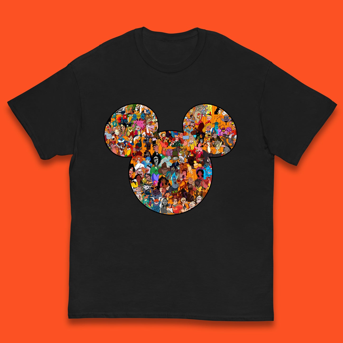 Disney Mickey Mouse Minnie Mouse Head All Disney Characters Together Disney Family Animated Cartoons Movies Characters Disney World Kids T Shirt