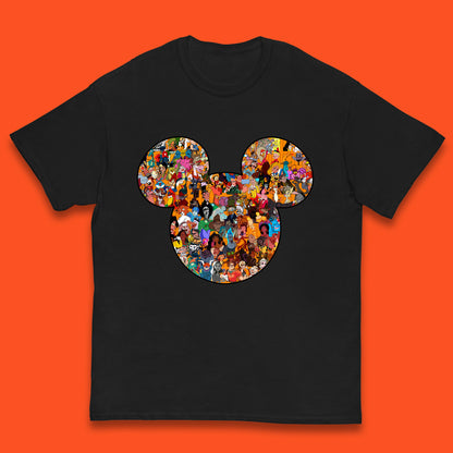 Disney Mickey Mouse Minnie Mouse Head All Disney Characters Together Disney Family Animated Cartoons Movies Characters Disney World Kids T Shirt