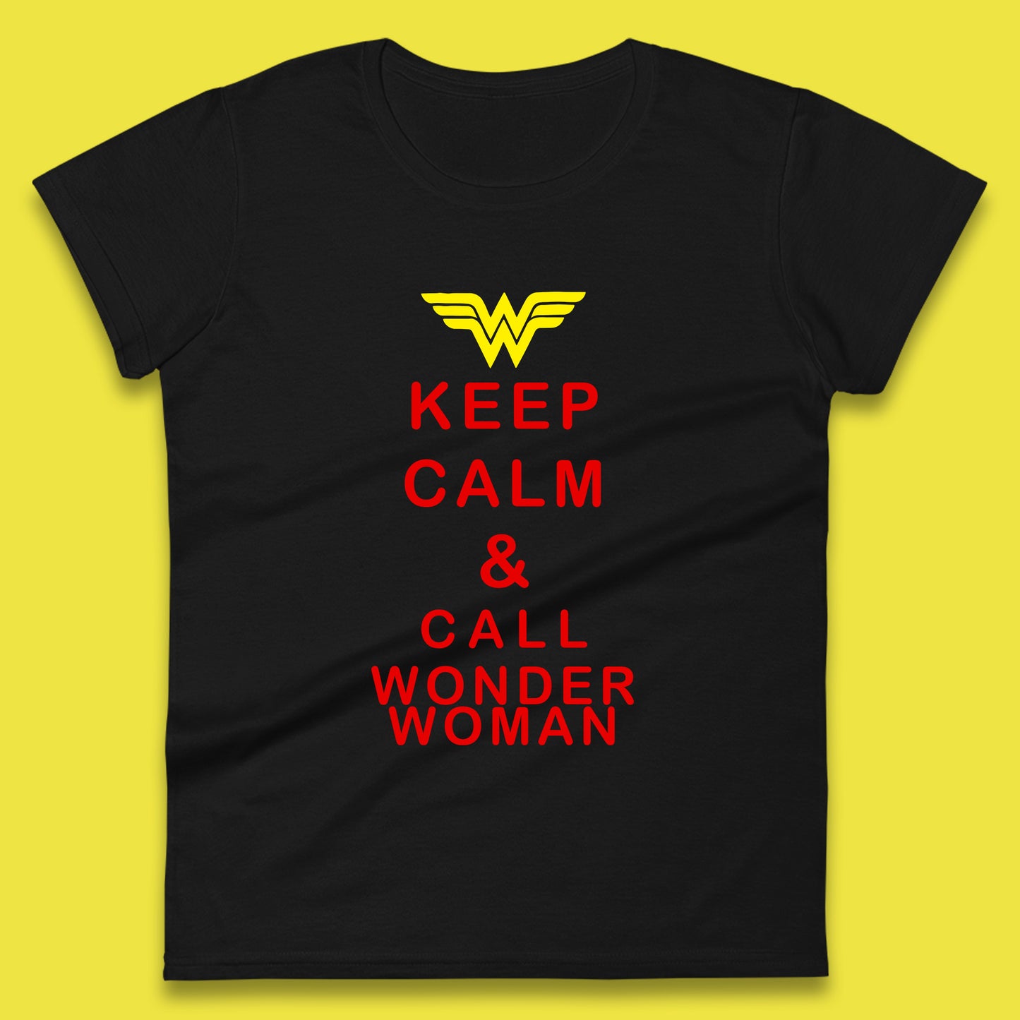 Keep Calm And Call Wonder Woman Superhero Wonder Girl Super Woman Comic Book Character Womens Tee Top