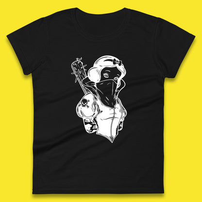 Not So Snow White Twisted Rock Parody Disney Princess Gangster Skull Tattoo Punk Princess Tattooed Emo Alice In A Jack Womens Tee Top