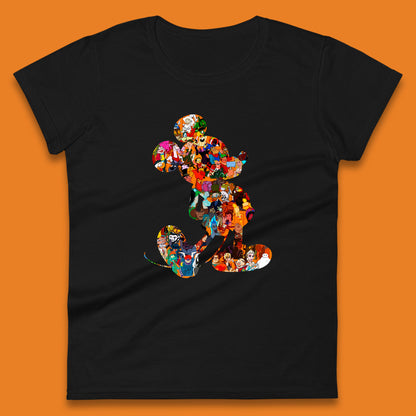 Disney Mickey Mouse Minnie Mouse All Disney Characters Together Disney Family Animated Cartoons Movies Characters Disney World Womens Tee Top