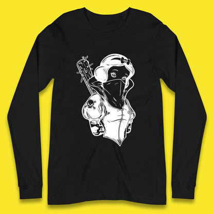 Not So Snow White Twisted Rock Parody Disney Princess Gangster Skull Tattoo Punk Princess Tattooed Emo Alice In A Jack Long Sleeve T Shirt