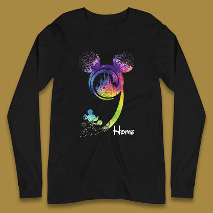 Disney Home Castle Mickey Mouse Minnie Mouse Magic Kingdom Disney World Long Sleeve T Shirt