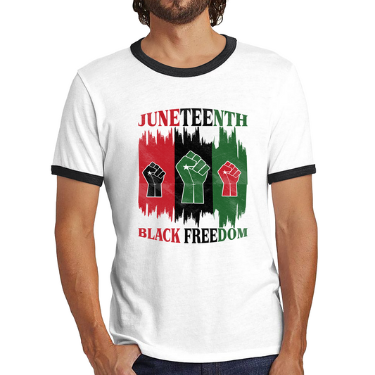 Juneteenth Black Freedom Black Lives Matter Black Pride Ringer T Shirt