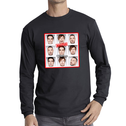 Half Way There Studio Album By Busted English Pop Punk Band Busted 20th Anniversary Long Sleeve T Shirt