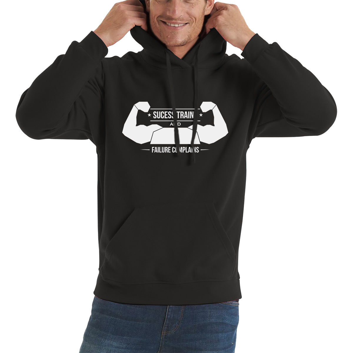 Success Trains And Failure Complains Workout Gym Bodybuilding Weightlifting Motivation Unisex Hoodie