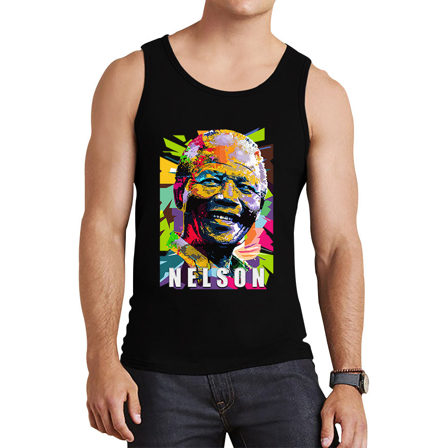 Nelson Mandela African freedom justice Political Leader Former President of South Africa Tank Top