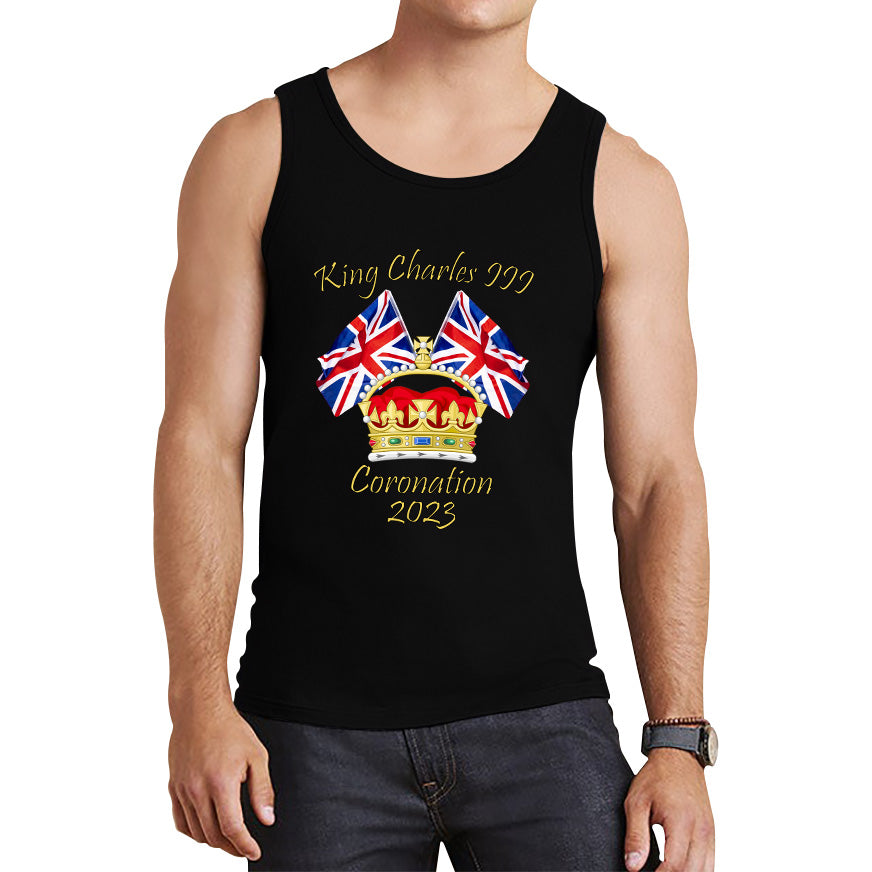 King Charles III Coronation 2023 United Kingdom Flags Royal Crown Ruling Monarch Of England CR III Tank Top