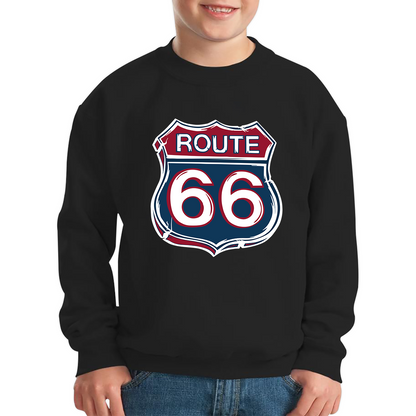 Route 66 Baseball Highway 66 US Biking Riding Highway Main Street of America Kids Jumper