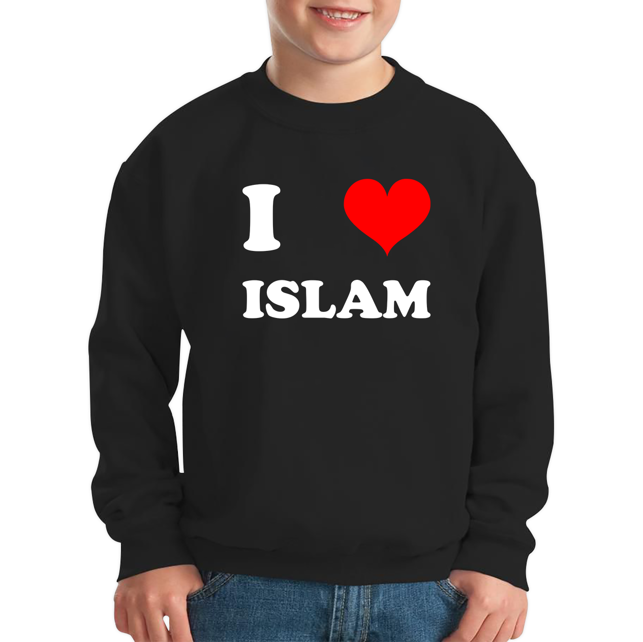 I Love Islam Spiritual Islamic Religious Muslim Religion Kids Jumper