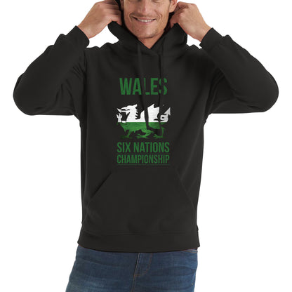 Wales Flag Logo Rugby Cup European Support World Six Nations Championship Unisex Hoodie